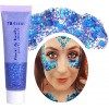 Gel scintillant holographique pour le visage et le corps, gel liquide scintillant pour le visage, les yeux, les cheveux, les 