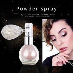 MKNZOME Spray Paillette Corps, Spray Paillette Cheveux Poudre Libre Spray Scintillant Poudre Scintillante Maquillag Pour Chev
