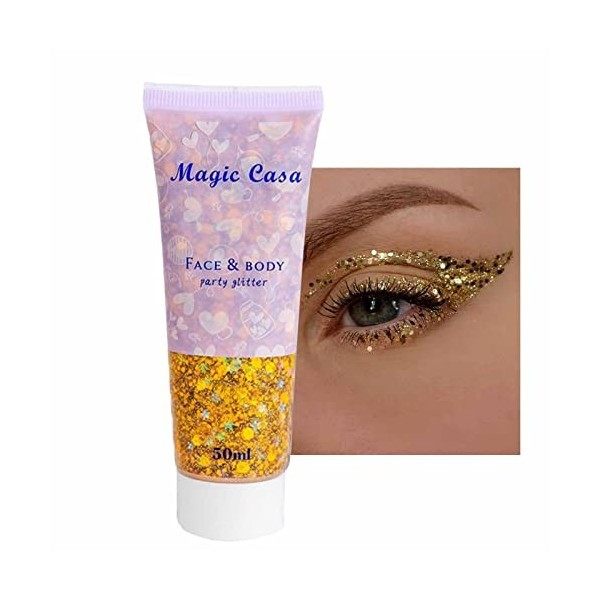 Peinture pour le visage scintillante,Paillettes brillantes pour le visage du corps, Paillettes auto-adhésives à paillettes de