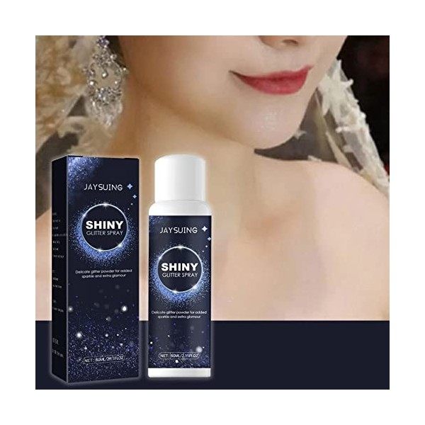 A/R Spray Scintillant 60ml - Paillettes corporelles holographiques de qualité cosmétique pour Femmes - Spray Scintillant Bril