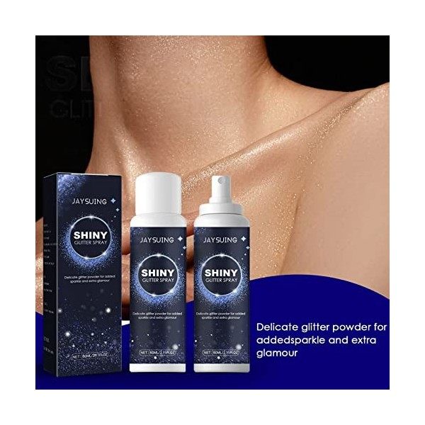 Rianpesn Spray Scintillant pour Cheveux | Spray Scintillant temporaire pour Les Cheveux et Le Corps | Paillettes légères et d