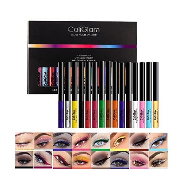 15 Couleurs Neon Eyeliner Pen Water Matte Anti-taches Crayon Eyeliner Liquide Coloré Glitter Rainbow High Précise Eyeliners S