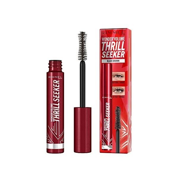 Rimmel - WonderVolume Thrill Seeker Mascara - Extreme Black - Volume instantané et longueur extrême -8 ml