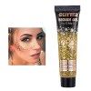 Kit de gel scintillant pour cheveux,Corps - Paillettes pour le visage, maquillage scintillant, miroitement corporel longue du