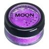 Moon Glow- Shaker néon à paillettes UV - Brille brillamment sous un éclairage UV, Orange, 5g