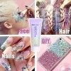 Paillettes fluorescentes - 6 couleurs - Maquillage - Paillettes - Corps - Chunky - Paillettes - Pour le visage, les ongles, l