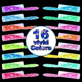 Roizefar Paillettes Visage 16 Couleurs, Lumineuse Paillettes, Pour lartisanat en Résine époxy, La Peinture Pour Le Visage, L