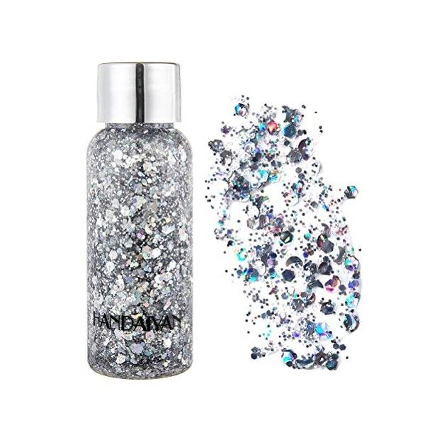 SanCiYu Paillettes pour Le Visage, Gel pour Le Corps Scintillant, Paillettes liquides pour Le Visage et Le Corps, idéales pou