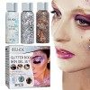 Cosmétique | Ensemble de gel à paillettes avec 5 couleurs | Gel pour les yeux brillant brillant pour les yeux pour filles et 