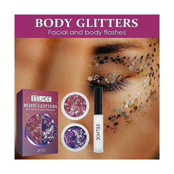 Gel scintillant | Maquillage coloré et scintillant pour les yeux - Paillettes de festival pour gobelets dHalloween, paillett