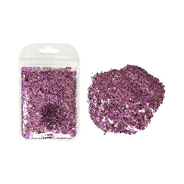 Paillettes cosmétiques pour le visage, les yeux, le corps, les cheveux, licorne et sirène, 10 g rose vif 