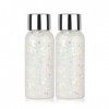 Anglicolor Lot de 2 paillettes blanches pour le visage, les cheveux, le corps, les ongles, le maquillage, longue durée 60 g