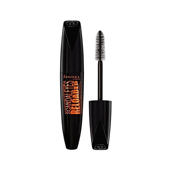 Rimmel - Mascara Scandaleyes Reloaded - Volume extrême et Tenue extrême - Maxi Brosse - 003 Extreme black - 12ml