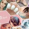 Glitter Wenida Lot de 9 paillettes holographiques pour cheveux