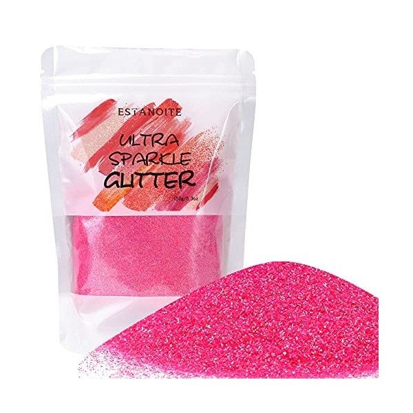 Paillettes arc-en-ciel 150 g - Poudre de paillettes irisées pour gobelets en résine, Slime et artisanat, nail art, décoration