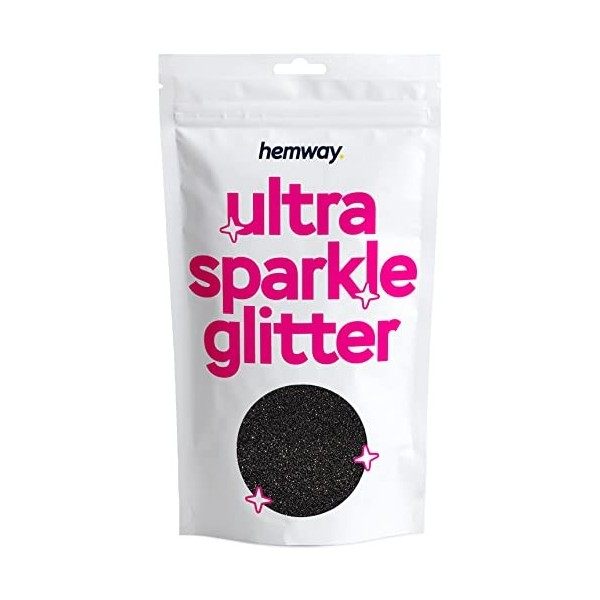 Hemway Ultra Étincelle Black Glitter 100 g / 0,35 oz multi-usages résine époxy Arts & Crafts cosmétiques Safe corps cheveux v