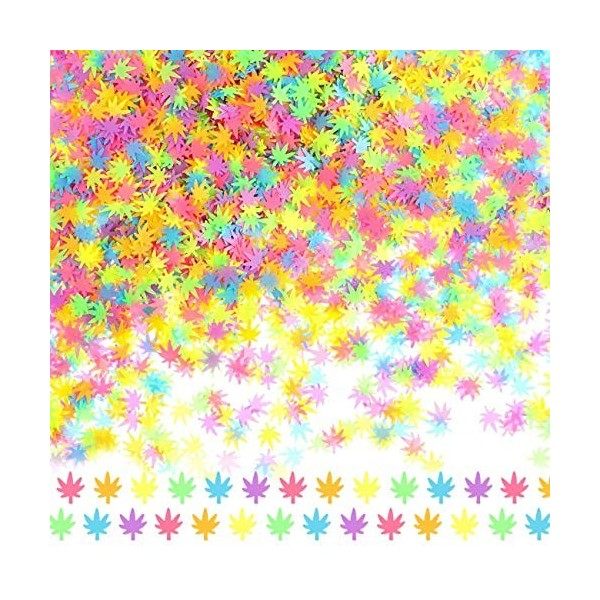 Rainbow Weed Leaf Cosmétique Paillettes Beauté Maquillage Festival Art Corps Décoration Maquillage Visage Ongles 22 Grammes