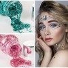 Lot de 8 flacons de gel à paillettes pour fête de festival, fête masquée, anniversaire, maquillage