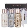 3 Pack Body Glitter Gel Sirène Paillettes Chunky Glitter Liquide Fard À Paupières Festival Glitter Maquillage pour Corps Visa