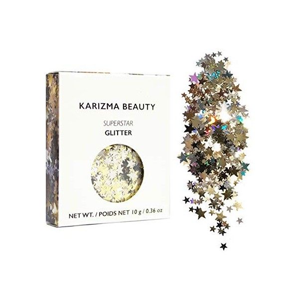 Paillettes Chunky en Superstar // Karizma Beauty Festival Glitter Face Glitter Body Hair Cosmetic 10g