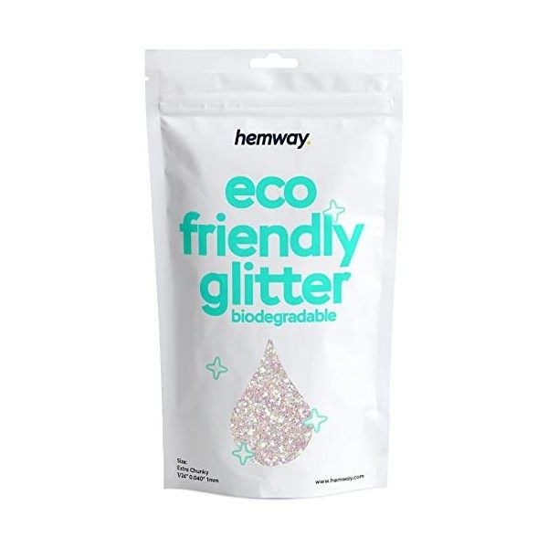 Hemway Eco Friendly Biodégradable Glitter 100 g / 3,5 oz cosmétique Bio Safe Étincelle végétalien pour le visage, fard à paup