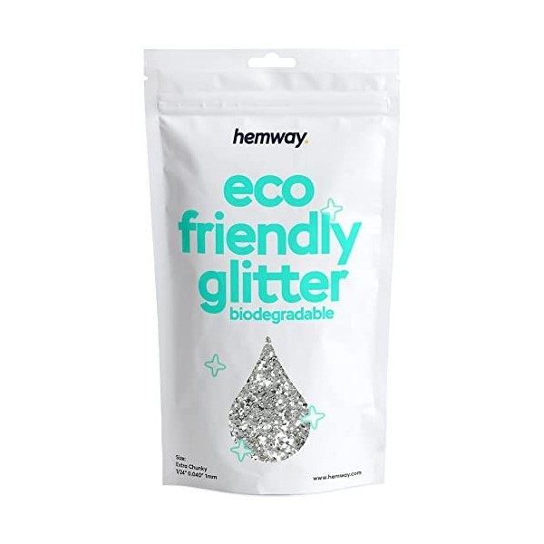 Hemway Eco Friendly Biodégradable Glitter 100 g / 3,5 oz cosmétique Bio Safe Étincelle végétalien pour le visage, fard à paup