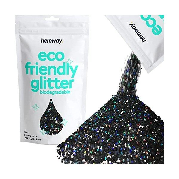 Hemway Eco Friendly Biodégradable Glitter 100 g / 3,5 oz cosmétique Bio Safe Étincelle végétalien pour le visage, fard à paup