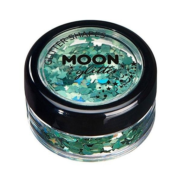 Paillettes en formes Holographiques par Moon Glitter Paillette Lune – 100% de paillettes cosmétique pour le visage, le corp