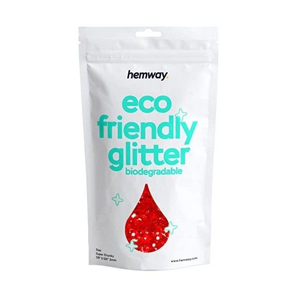 Hemway Eco Friendly Biodégradable Glitter 100 g / 3,5 oz cosmétique Bio Safe Étincelle végétalien pour le visage, fard à paup