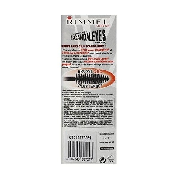 MASCARA RIMMEL SCANDALEYES N° 001 BLACK