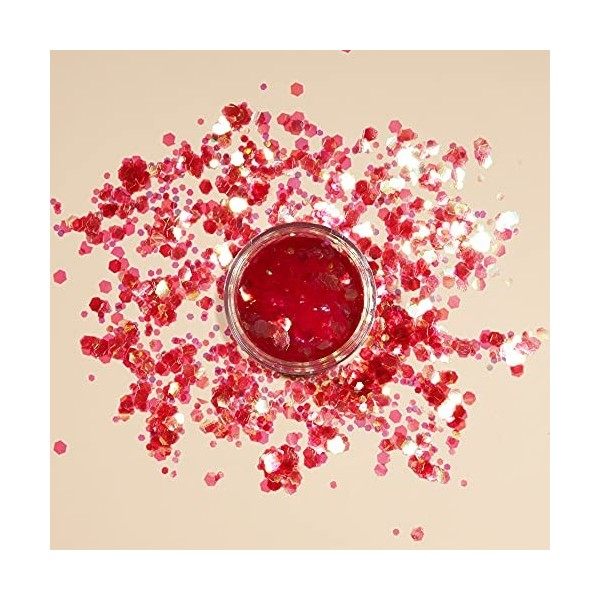 Paillettes rondes irisées par Moon Glitter Paillette Lune – 100% de paillettes cosmétique pour le visage, le corps, les ong