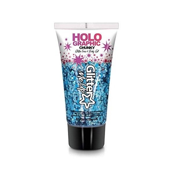 Paintglow Gel pailleté holographique pour le visage et le corps, couleur Golden Girl - 10 ml Paillettes
