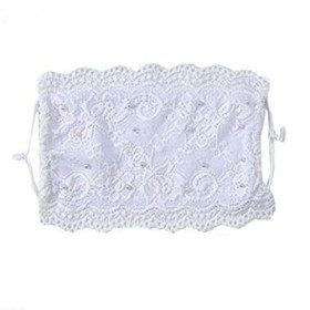 Yienate Masque de dentelle de mode avec perle couverture sexy masque facial décoration masque bijoux pour femmes et filles（Bl