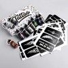 STIGMA Kit de Tatouage Temporaire 10 Bouteilles dEncres de Couleur, Kit de 84 Pochoirs pour Peinture Corporelle, Noir * 2, 