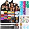 LOPHE Peinture Corporelle, Palette de Maquillage Enfants, Peinture pour le Visage, 10 Couleurs Palette de Tatouage de Peintur