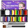 LOPHE Peinture Corporelle, Palette de Maquillage Enfants, Peinture pour le Visage, 10 Couleurs Palette de Tatouage de Peintur