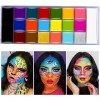 Visage Corps Peinture,Palette de Maquillage pour Enfants,20 Couleurs Peinture à lhuile Pro Flash Tatouage Palette,Body Paint