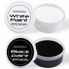 BOBISUKA Peinture Corporelle Noir 70g et Blanc 70g - Peinture Visage Longue Durée Non Toxique Imperméable - Maquillage En