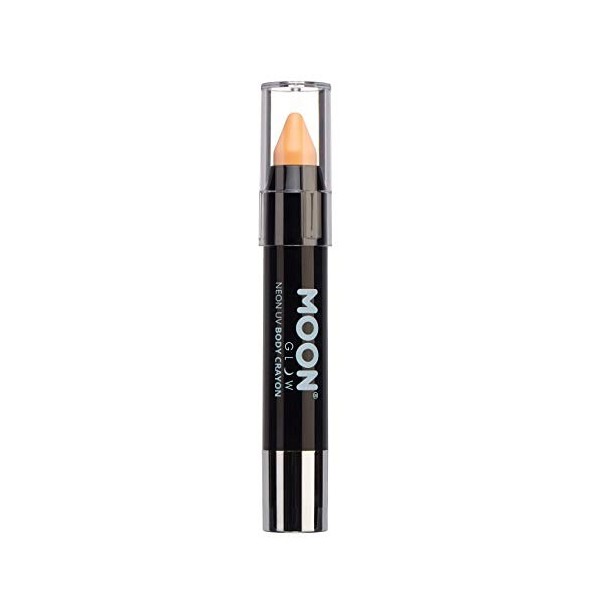 Moon Glow- Crayon corporel en bâton de peinture UV néon pour le visage et le corps, orange foncé,