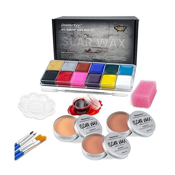 Halloween Cosplay Visage Corps Peinture Sfx Maquillage Peinture Pour Le  Visage Kit De Maquillage Effets Spéciaux Halloween Cosplay Visage Corps  Peinture SFX Maquillage Noir 