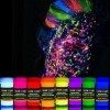 GLOW MAGIC Peinture pour le corps UV Neon - 8 x 20,7 ml - Black Light Make Up - Bodypaint Peinture pour le visage et les doig