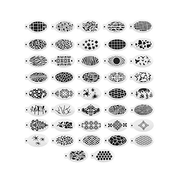 KINBOM 42pcs Kit de Pochoirs pour Visage Réutilisables Pochoirs pour Peinture Visage pour Fournitures de Fête Artisanat de Ma