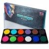 Set de peinture pour le visage des enfants par Blue Squid PRO 12x10g Peinture de maquillage professionnel classique et peintu