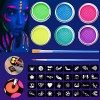 Liner Cake Neon Eyeliner Maquillage Fluorescent Dans le Noir Pintura Neon Peinture Visage Enfant Pinturas Fluorescentes para 