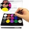 Kit de peinture corporelle pour le visage, 15 couleurs, non toxique, professionnel, lavable avec pinceau pour les enfants, po