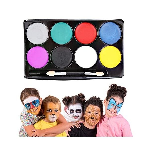 Visage Peinture, Palette Maquillage Enfant, Peinture Corporelle, 8 Couleurs Maquillage Enfant, Peinture Corporelle Pour Le Vi