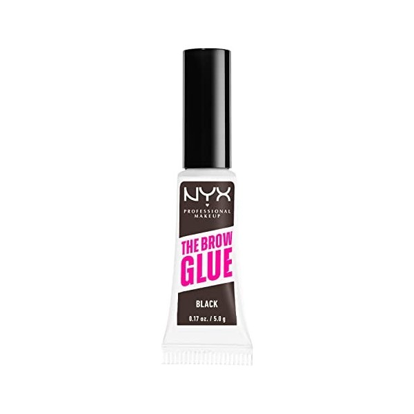 NYX Professional Makeup Glue Fixatrice à Sourcils The Brow Glue, Look Soyeux, Transparent