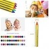 36 couleurs crayons de maquillage enfants stylos de maquillage Non toxique lavable visage et corps peinture stylos de maquill