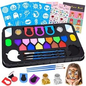 POWZOO Kit de Peinture pour Le Visage pour Enfants,40 Couleurs