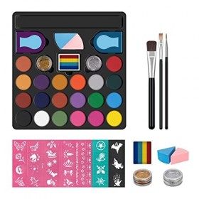 Peinture pour le visage et le corps à base dhuile Maydear, kit de maquillage 20 couleurs